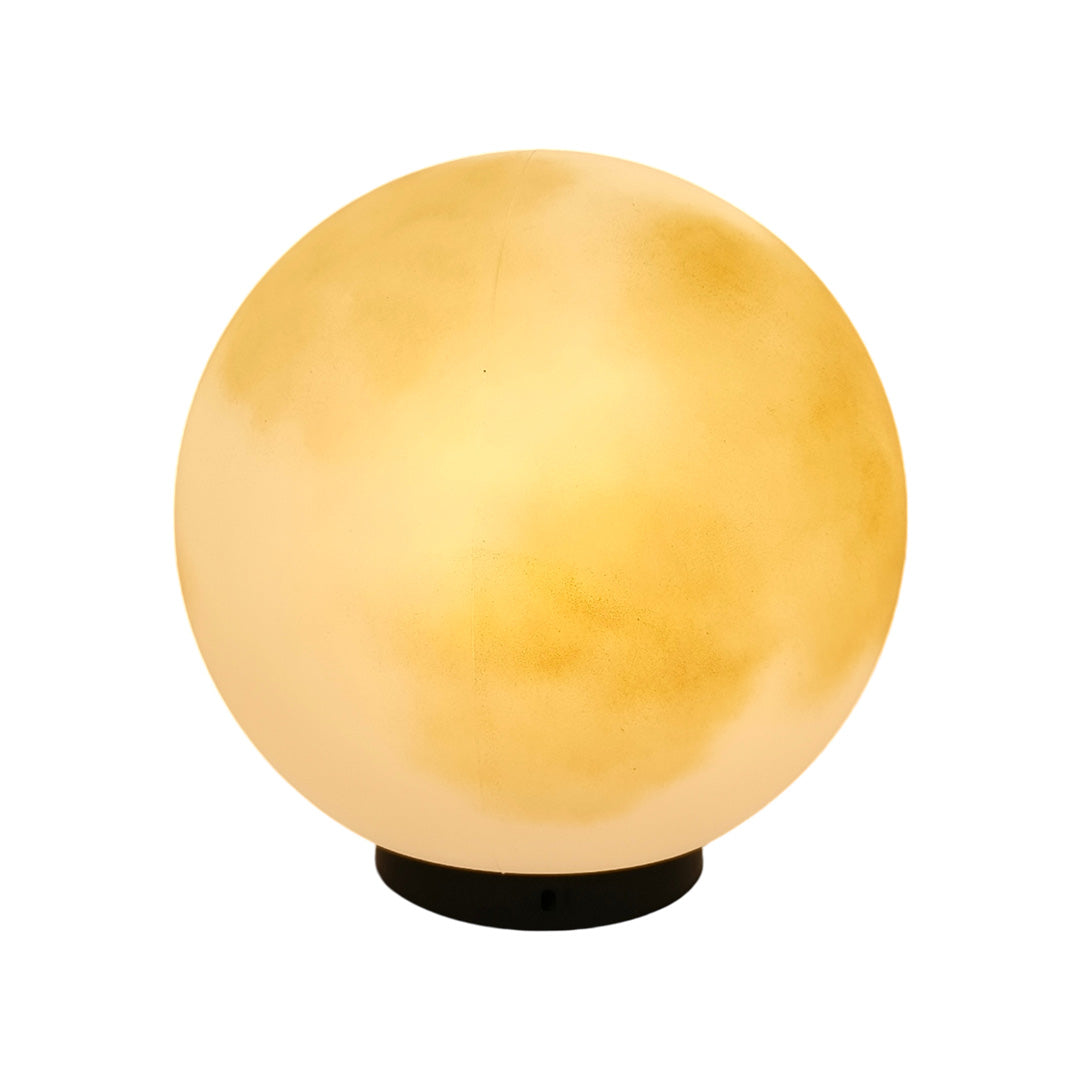 Moon Globe Pillar Light, Textured Resin Outdoor Garden Light 21