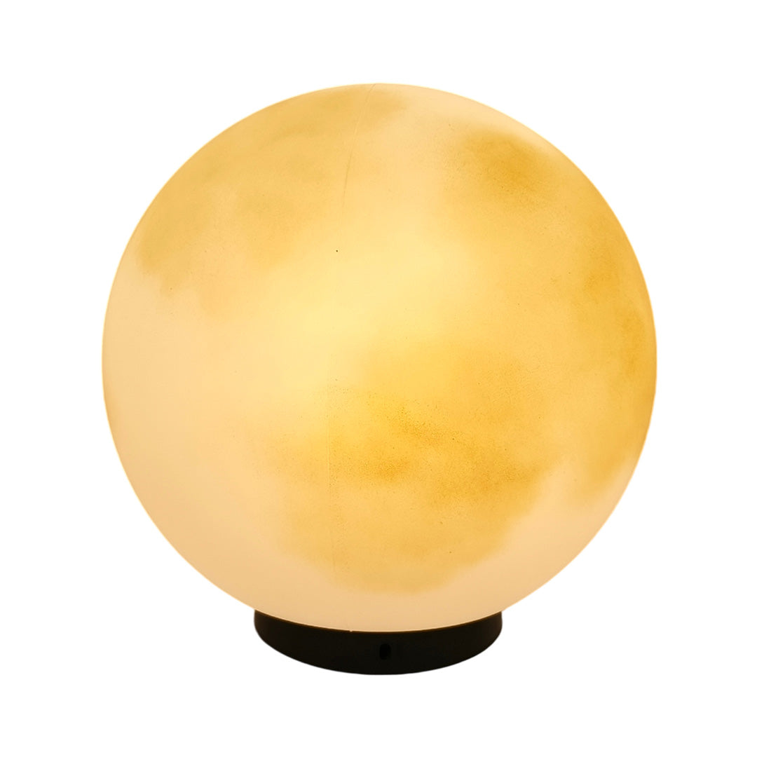 Moon Globe Pillar Light, Textured Resin Outdoor Garden Light 22