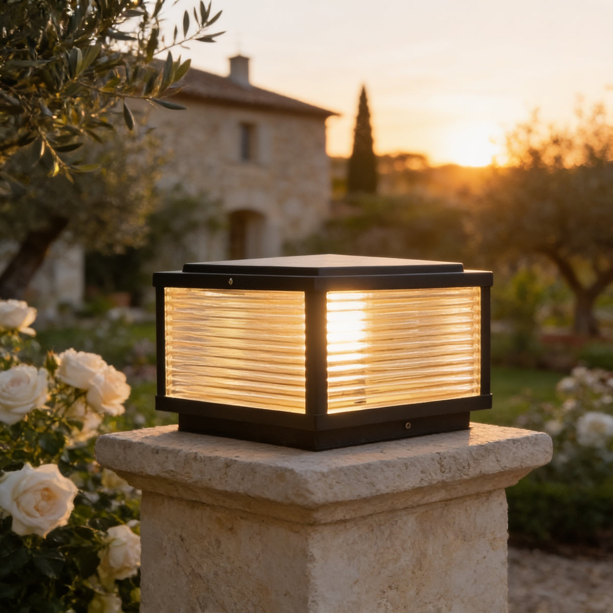 Square Pillar Light, Hardwired, 9.8 in