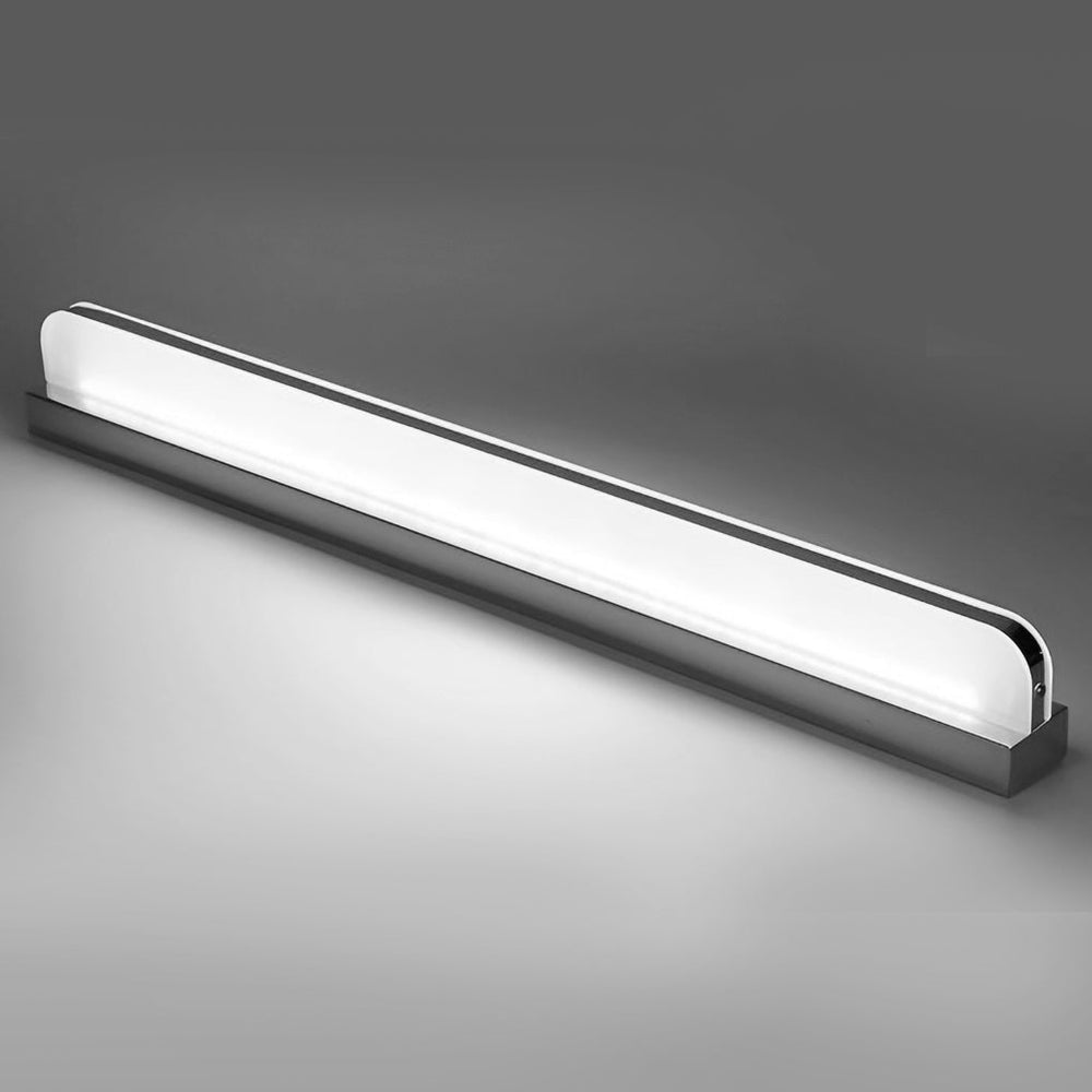 Mirror Panel Vanity Light, Polished Iron LED Bath Bar