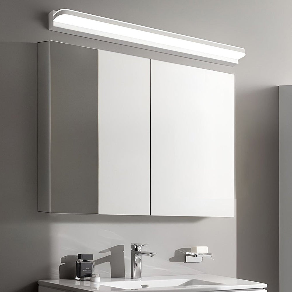 Mirror Panel Vanity Light, Polished Iron LED Bath Bar