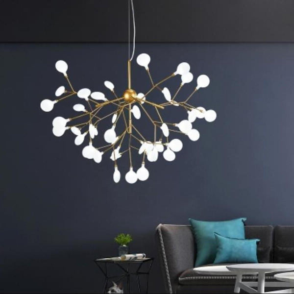Copper Glass Cluster Chandelier
