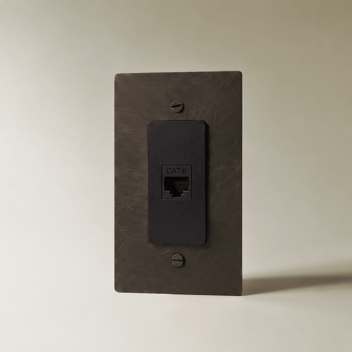 Brass Ethernet Wall Jack