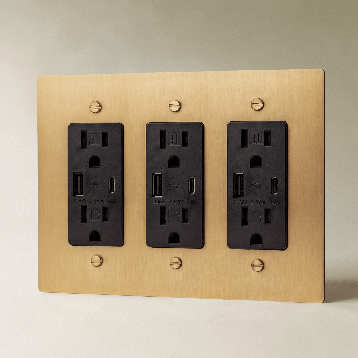 Brass Wall Outlet