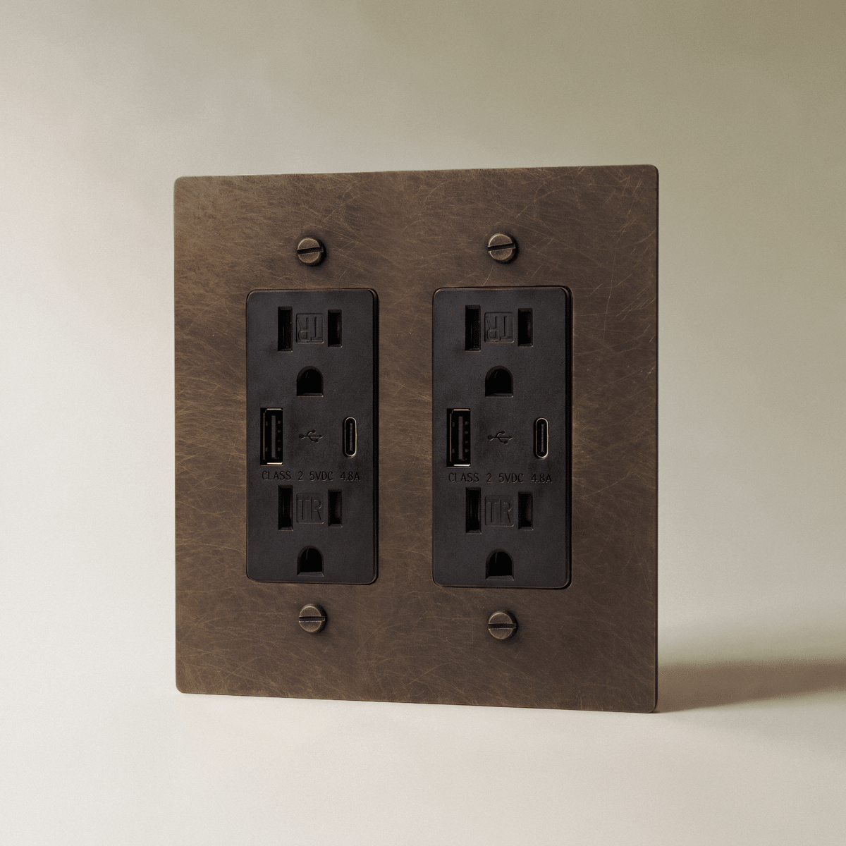 Brass Wall Outlet