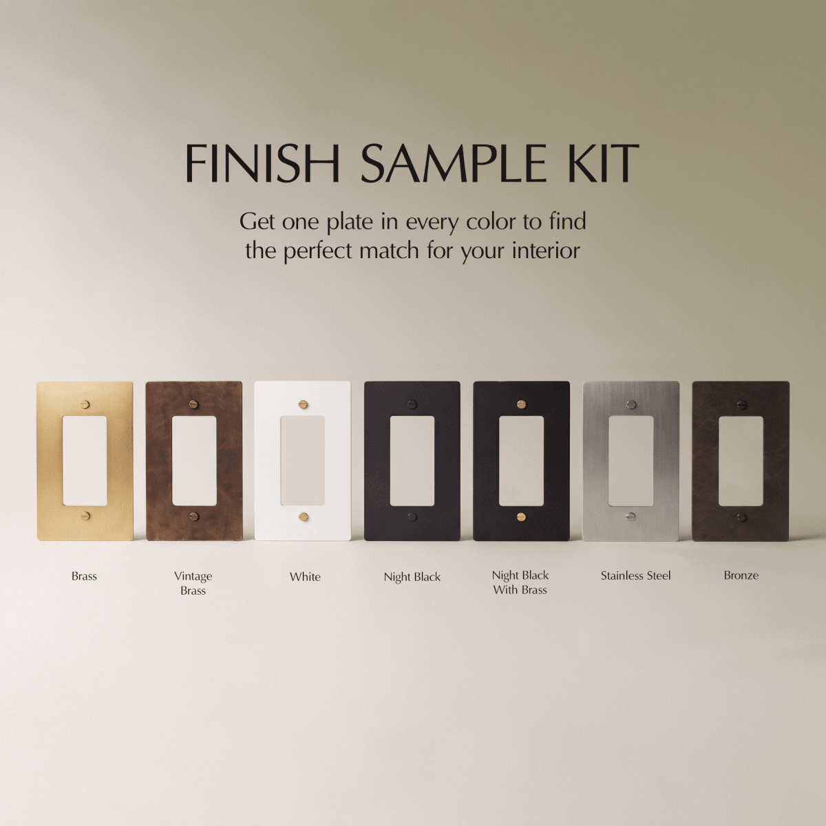 Brass Wall Plate Sample Kit