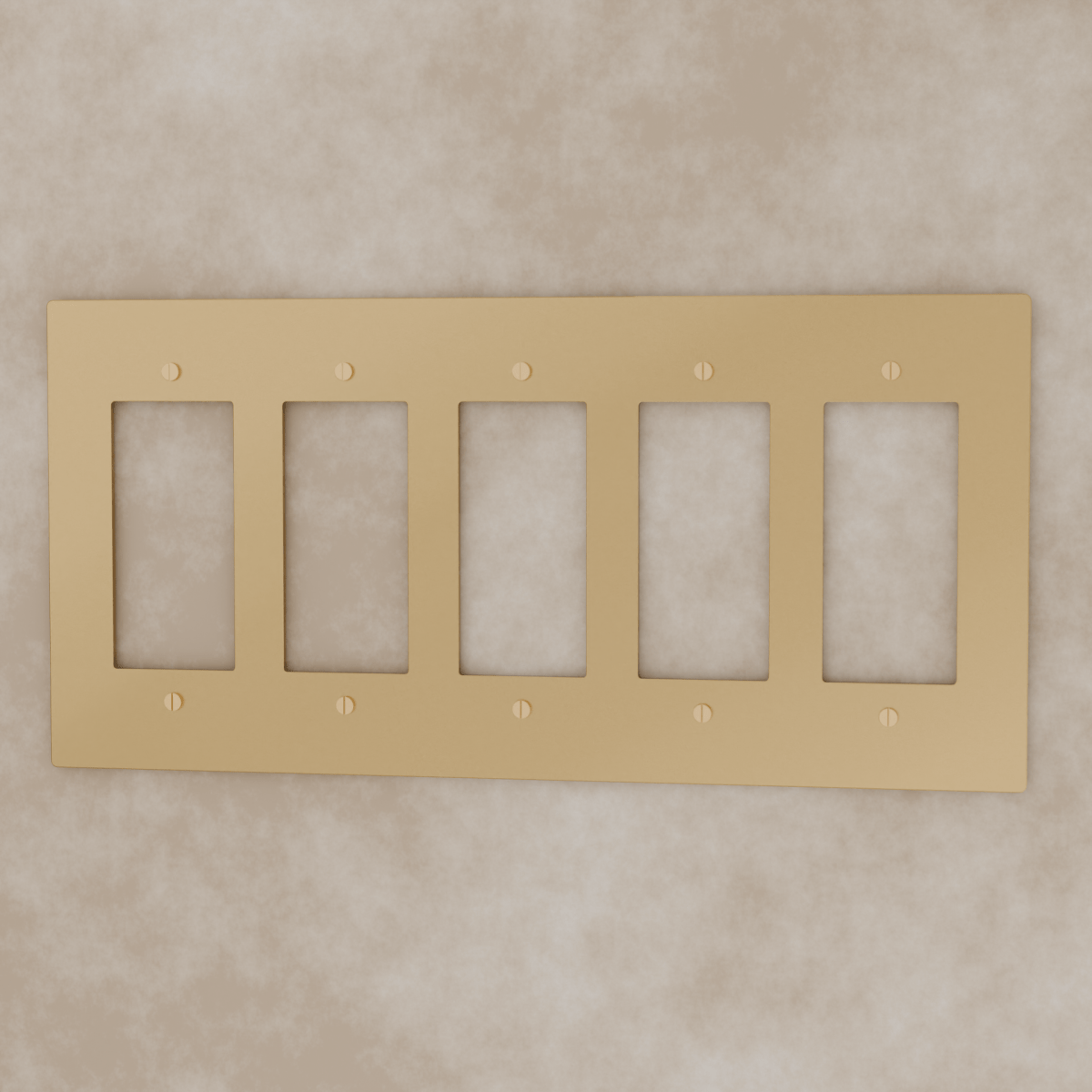 Unlacquered Brass Wall Plate for Custom Modules