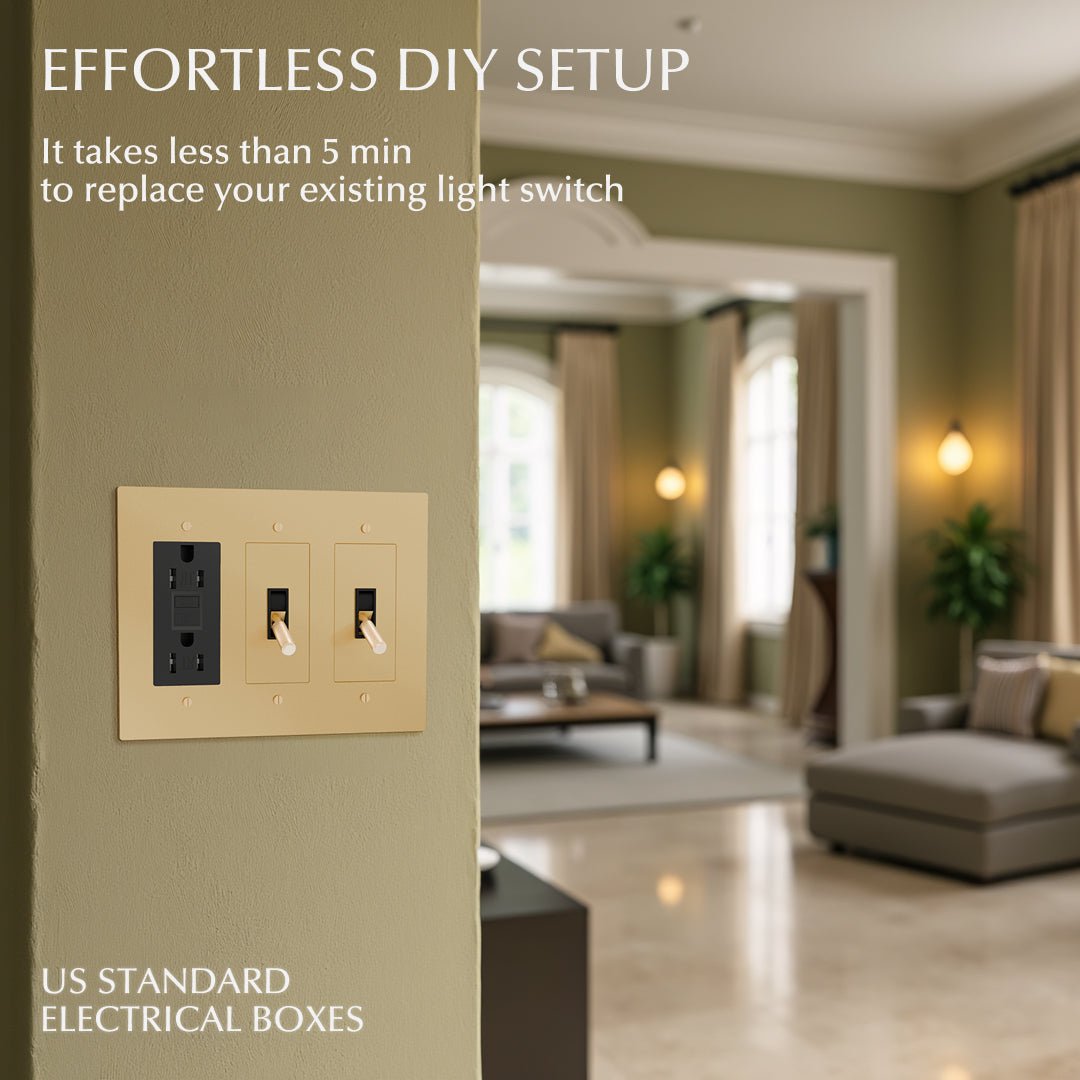 Unlacquered Brass Wall Plate for Custom Modules