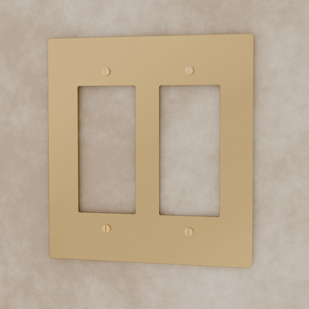Unlacquered Brass Wall Plate for Custom Modules