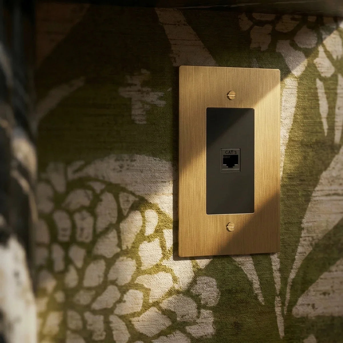 Brass Telephone Wall Jack