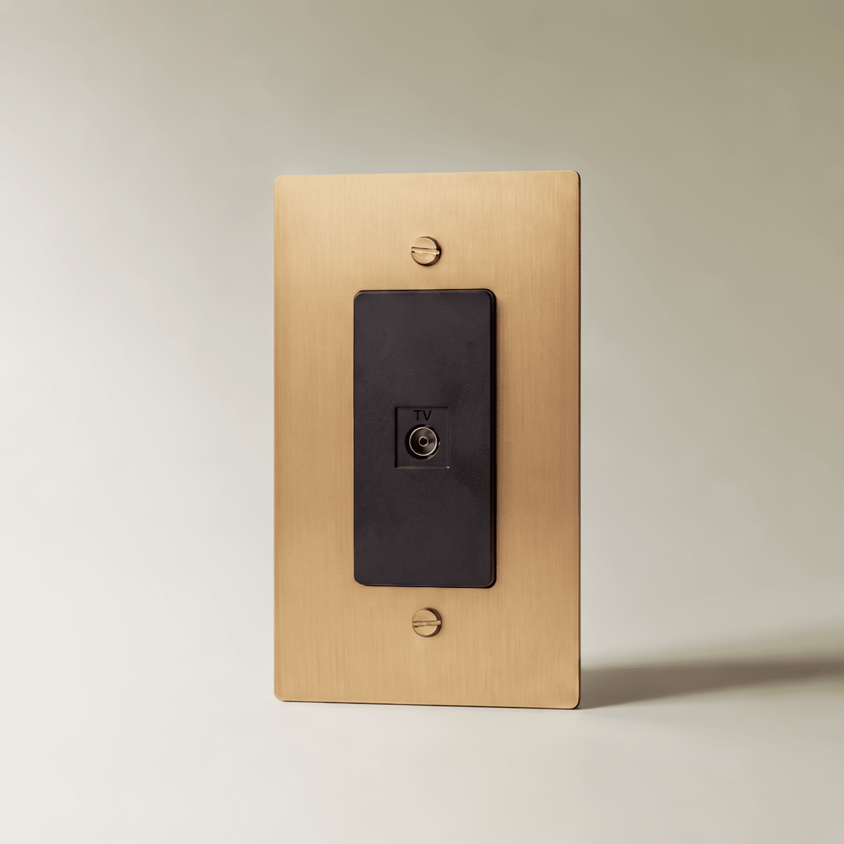 Brass TV Coaxial Wall Socket