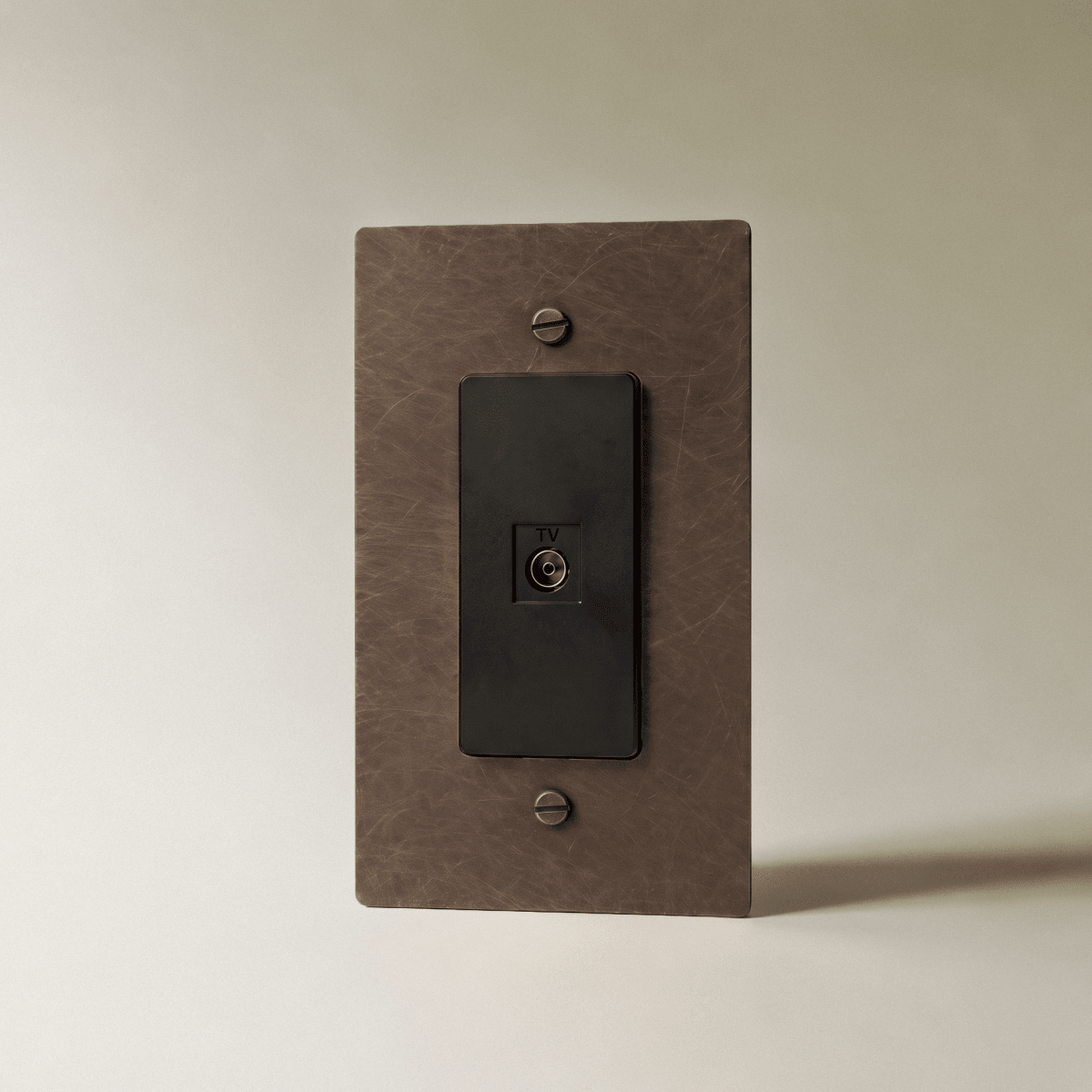 Brass TV Coaxial Wall Socket