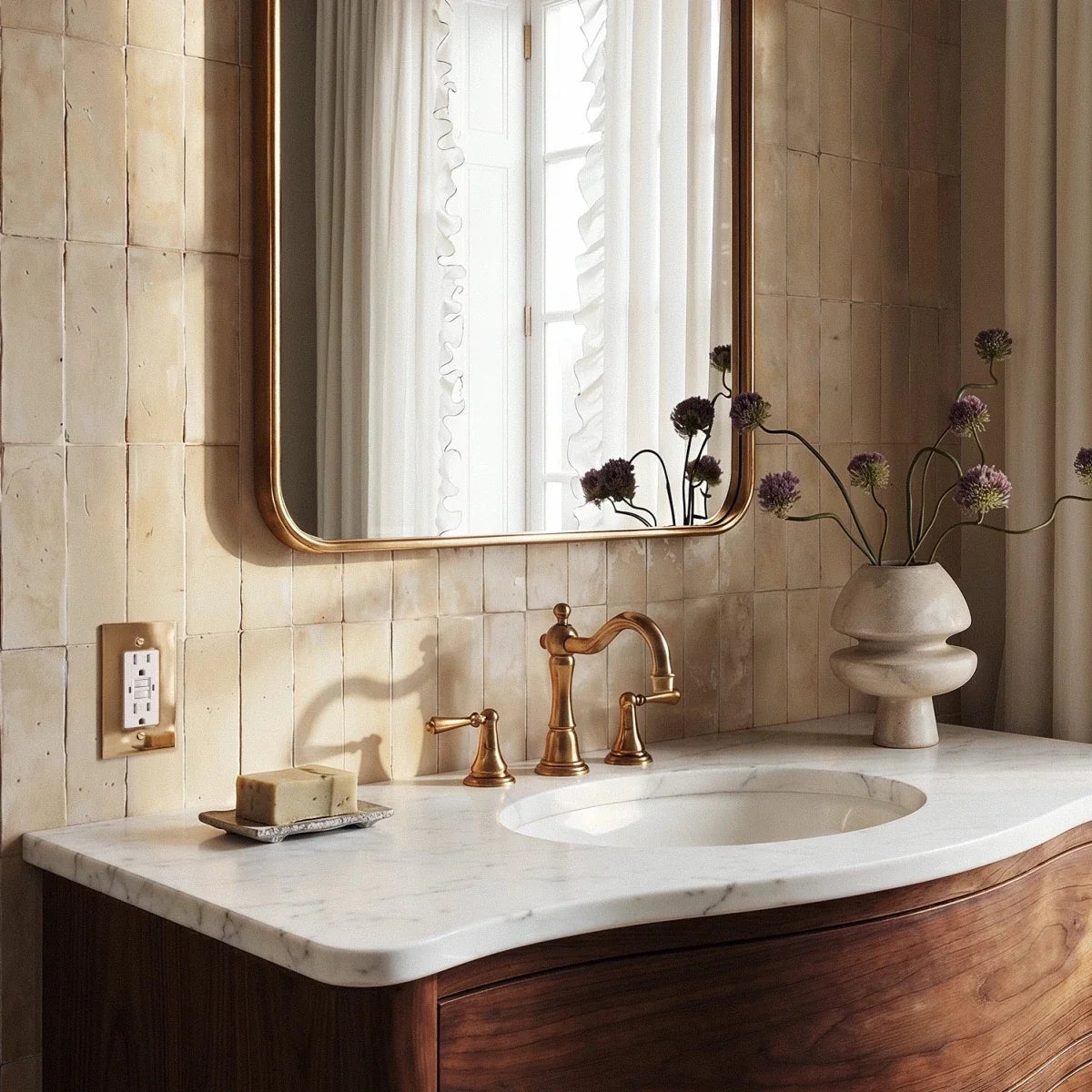 Polished Brass Wall Outlet
