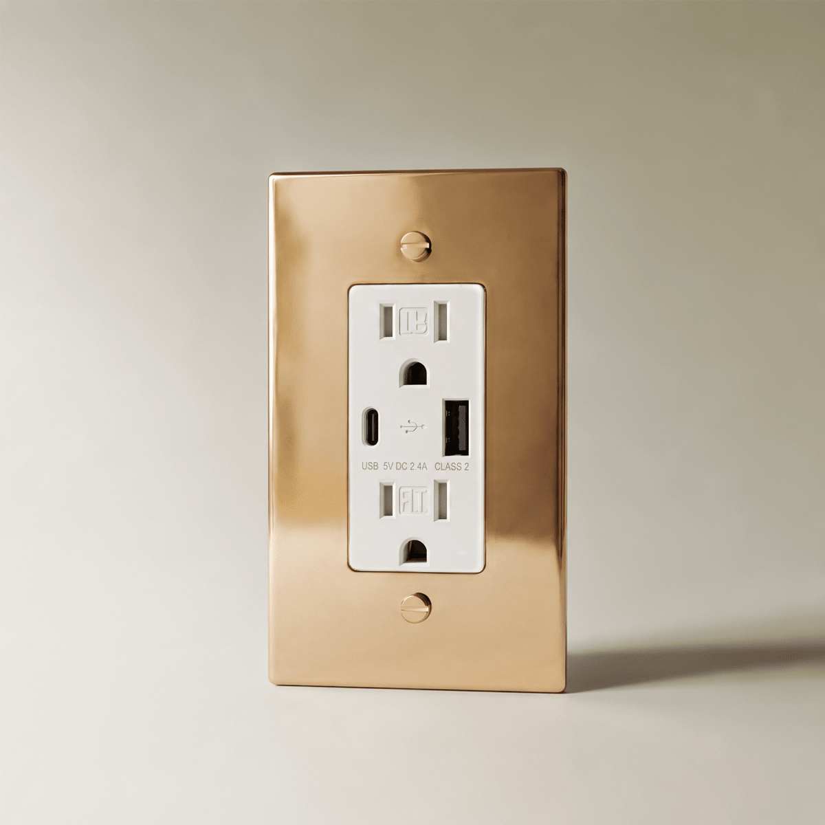 Polished Brass Wall Outlet