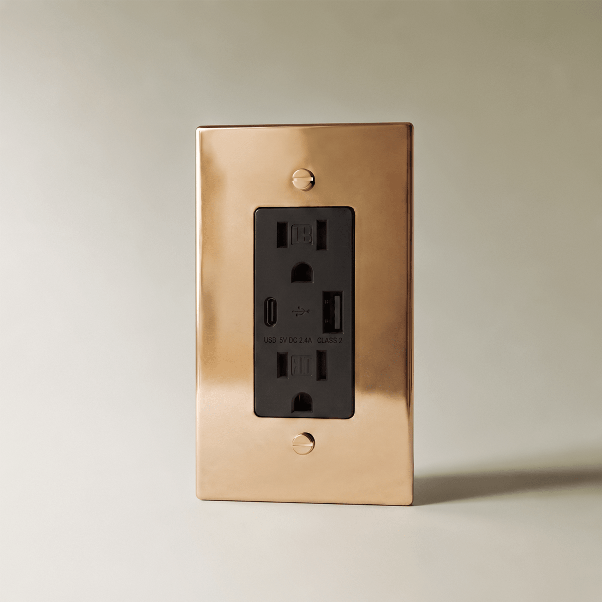 Polished Brass Wall Outlet