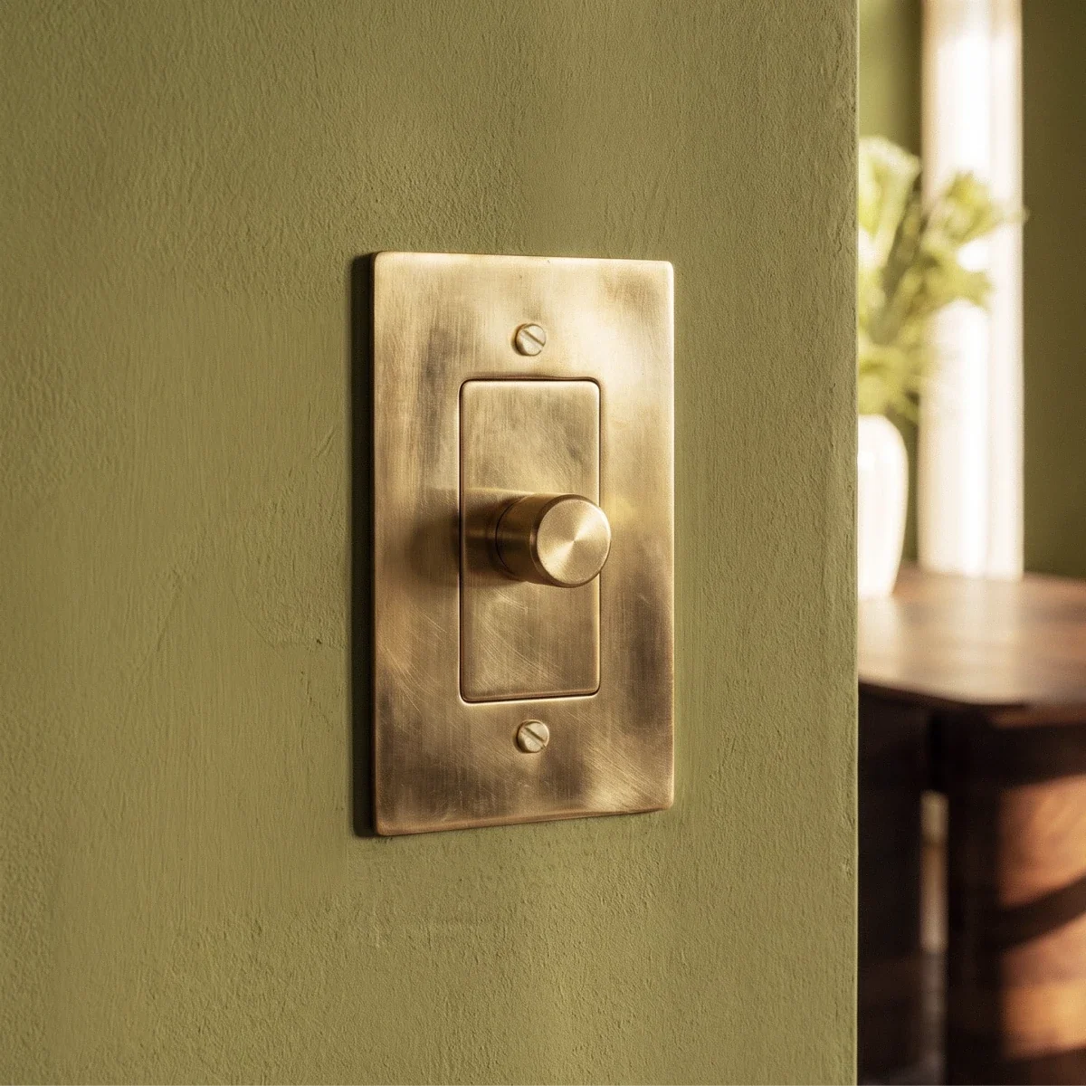 Unlacquered Brass Dimmer Switch