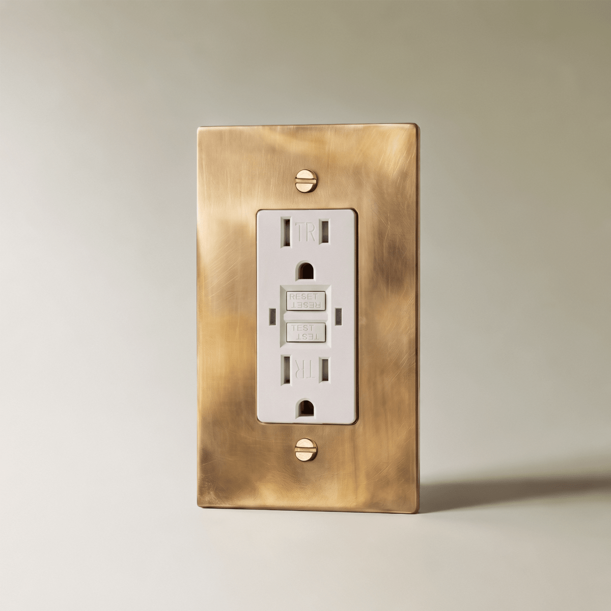 Unlacquered Brass Wall Outlet