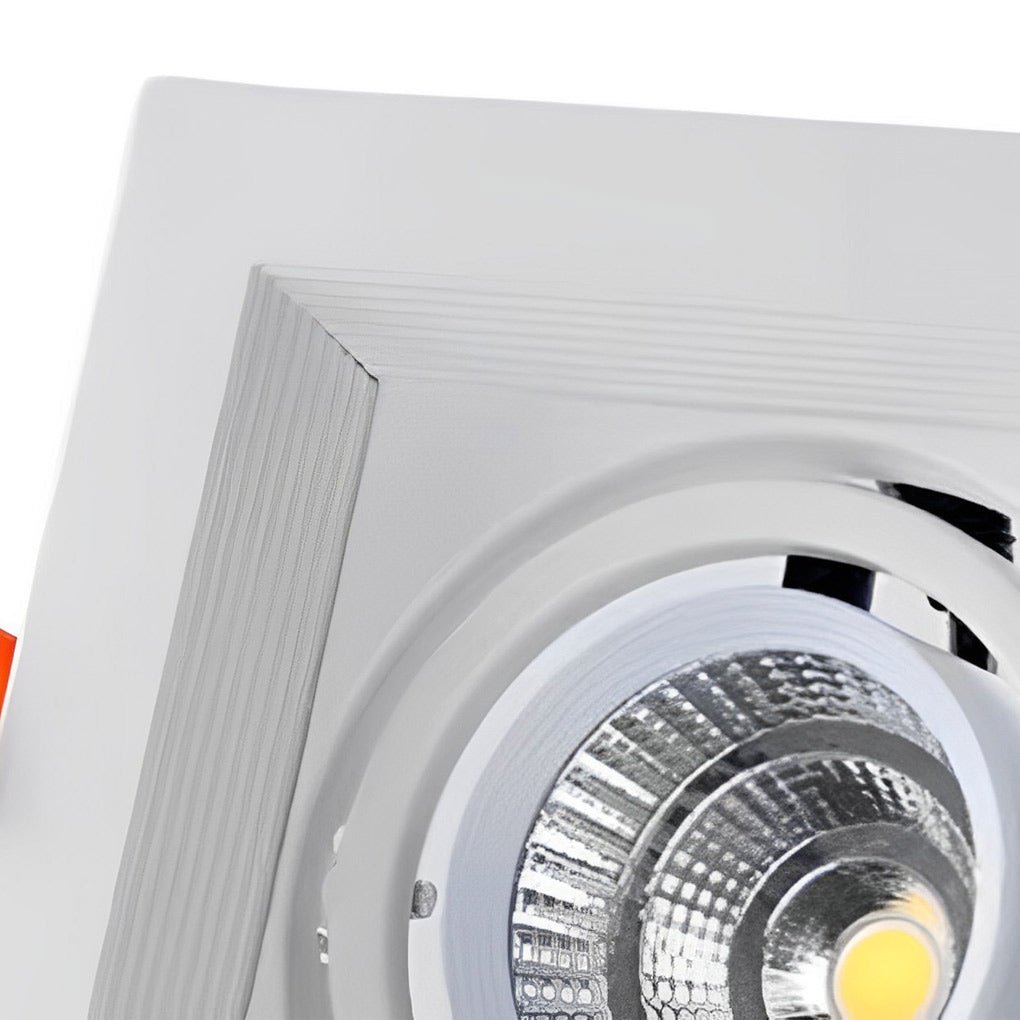 Twin Head Recessed Spotlight, Adjustable Aluminum Ceiling Light 12