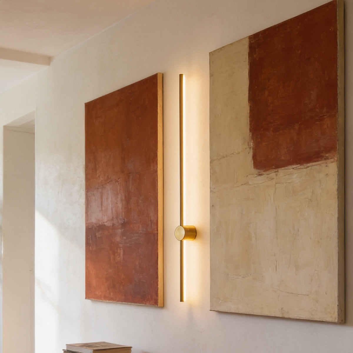 Ultra Thin Linear Wall Light, Gold, 31.5 in, Warm light