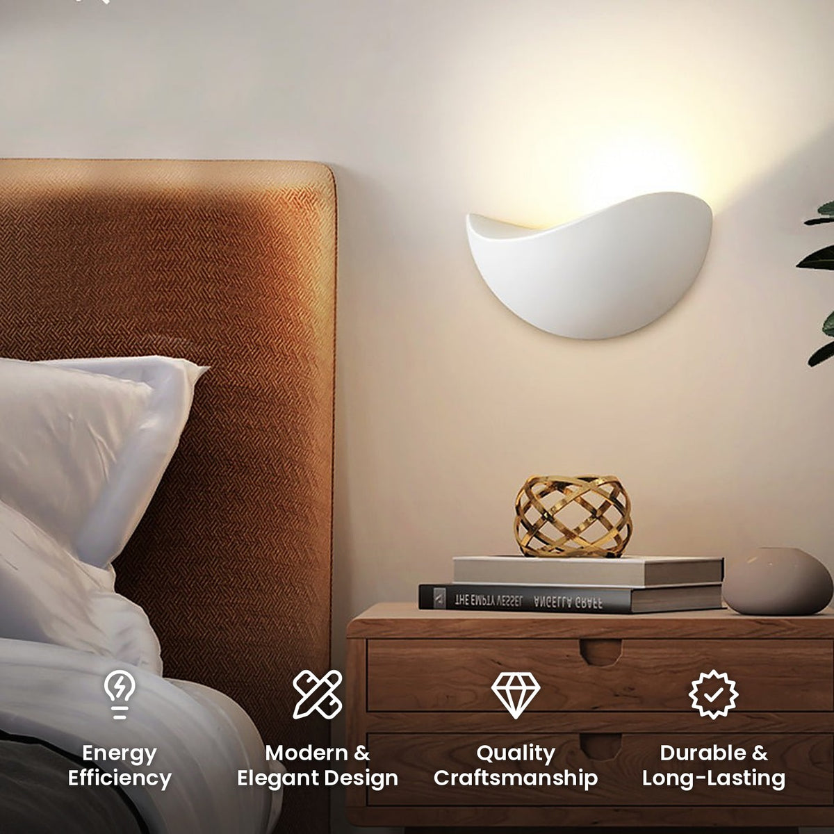 Minimalist LED Wall Sconce: energy efficiency, modern and elegant design, quality craftsmanship, durable and long-lasting