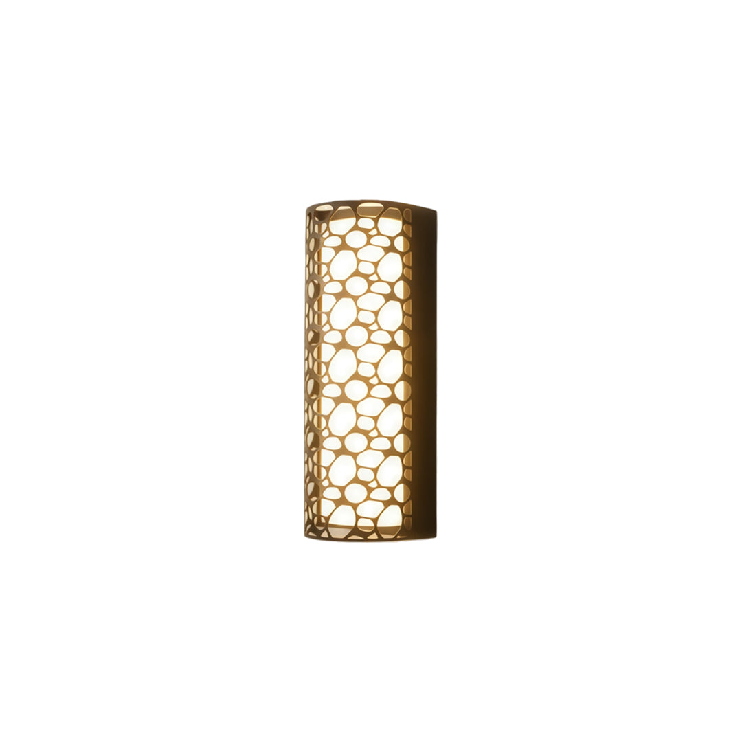 Pebble Cut Outdoor Sconce, Aluminum Up and Down Wall Light