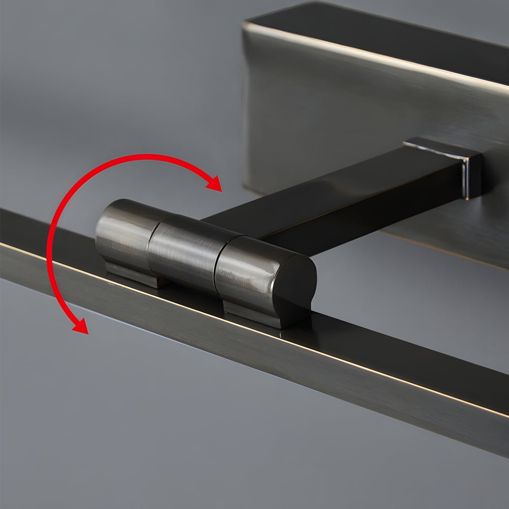 Rotating Arm Vanity Light, Copper and Acrylic Bar Light