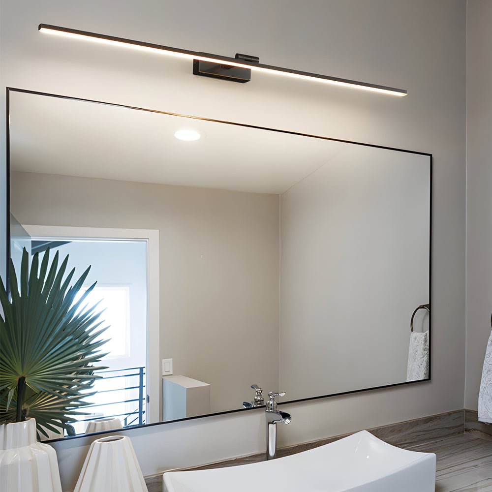 Rotating Arm Vanity Light, Copper and Acrylic Bar Light