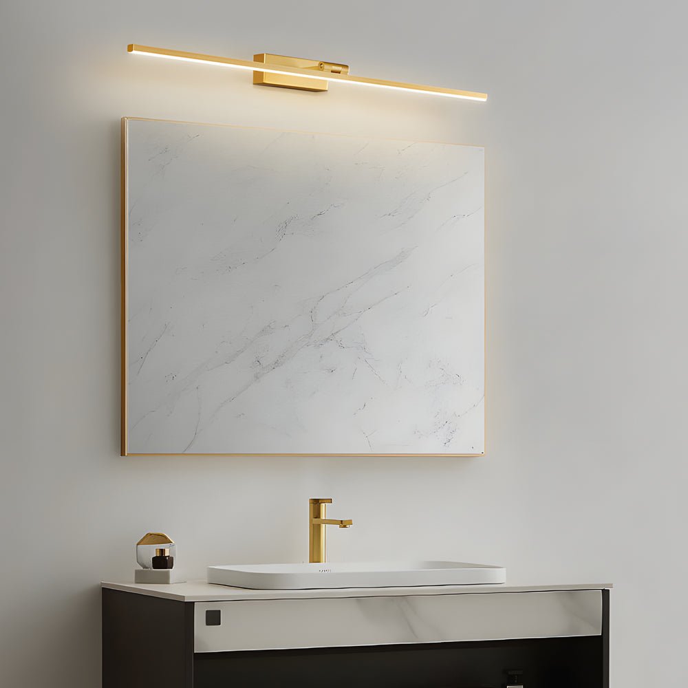 Rotating Arm Vanity Light, Copper and Acrylic Bar Light