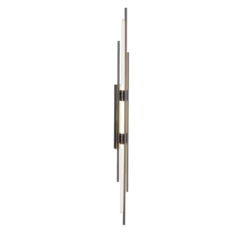 Twin Tube Wall Sconce, Black Gold or Copper Linear Light
