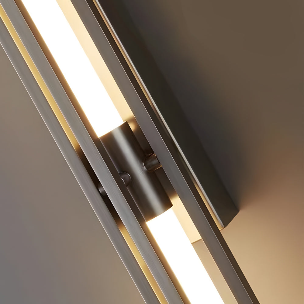 Twin Tube Wall Sconce, Black Gold or Copper Linear Light