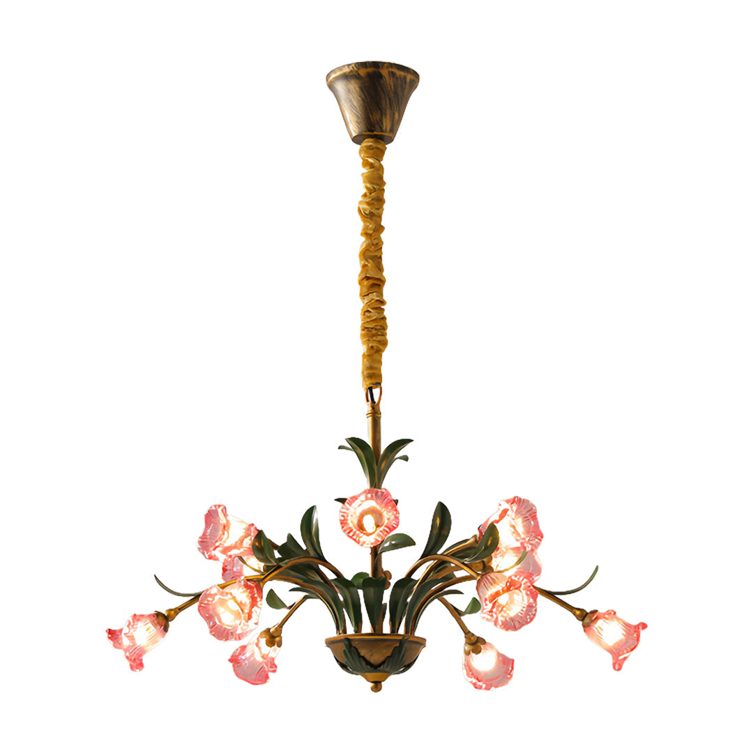 Chandelier on a covered terrace