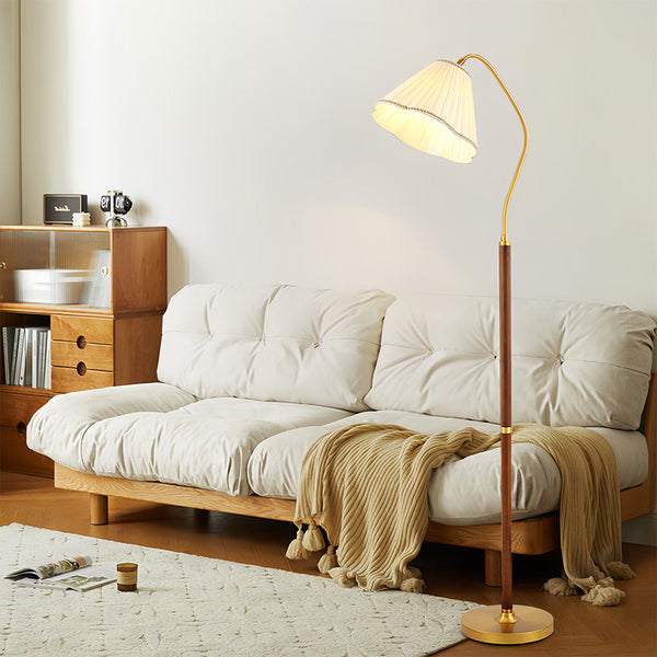 Retro Walnut Floor Lamp