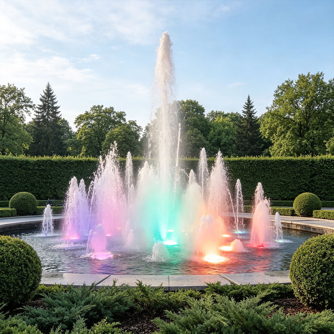 Ring Fountain Underwater Light, Stainless Steel Pond Light 7