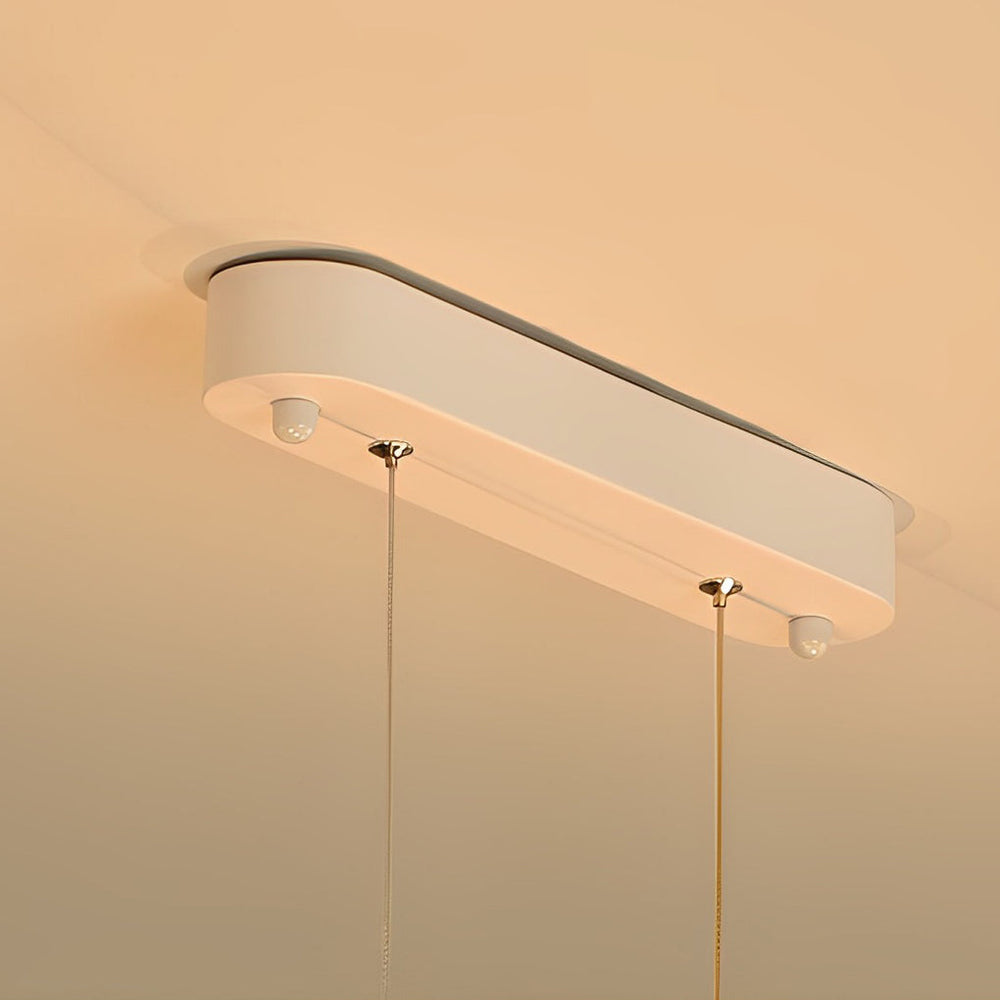 White Branch Wave LED Linear Pendant, Iron Island Ceiling Light