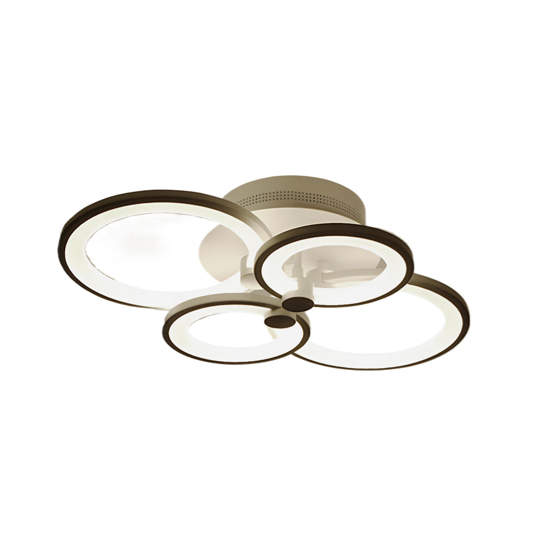Overlapping Rings LED Ceiling Light, Acrylic Semi Flush Mount 22