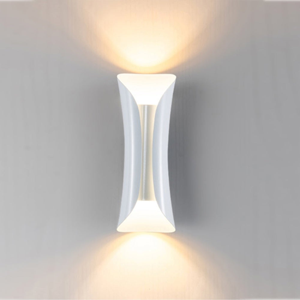 Hourglass Up and Down Sconce, Stainless Steel Wall Light