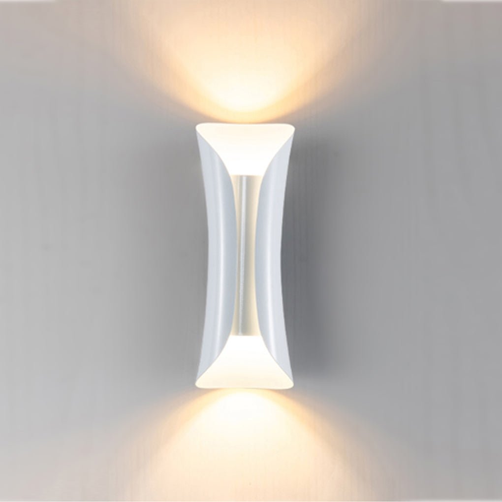 Hourglass Up and Down Sconce, Stainless Steel Wall Light
