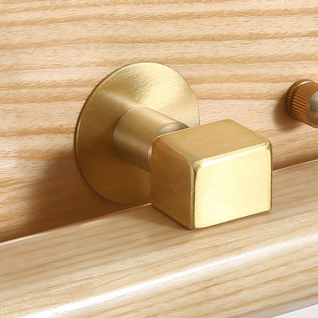 Rotating Wood Vanity Light, Oak or Walnut LED Bath Bar